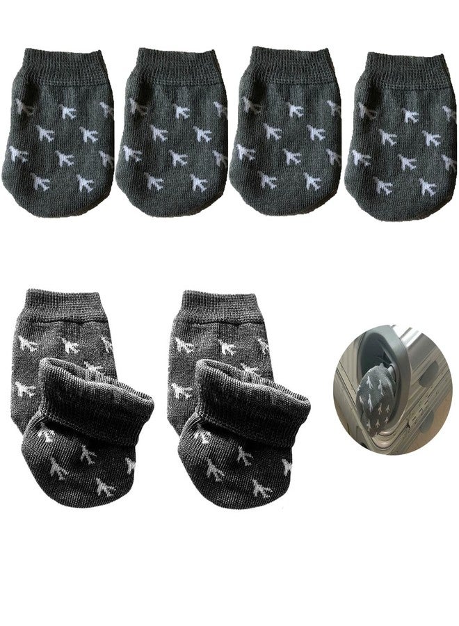 DraCra 8 Pack Luggage Wheel Cover Socks Full Wrap Fabric Protector Universal Sleeve Case for Suitcase Prevents Floor Bed Dirt When Storing Travel Spinner Carry-on Bag - Image 1